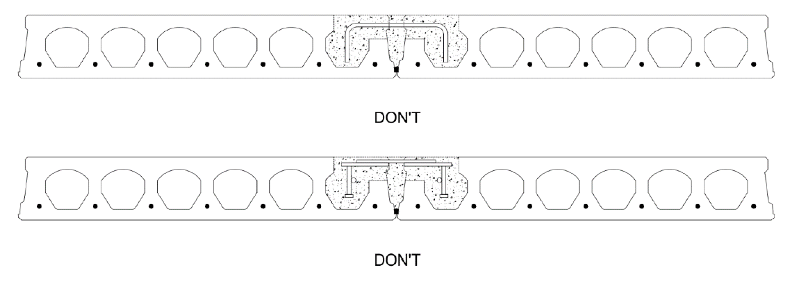 Precast Hollow Core Plank Parallel to Wall - Structural